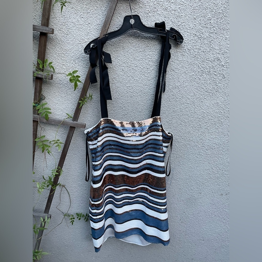 Veronica Beard Abril Striped Sequin Dress New With Tags! - Picture 5 of 11